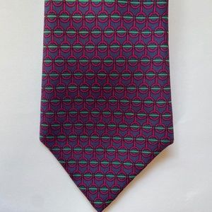 Purple Hermes Silk Tie